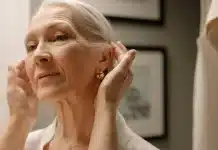 visage d'une femme âgée